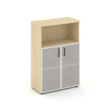 Шкаф средний широкий SN.STS.E-203 (796х400х1203) (Акация Лорка/Сатин)