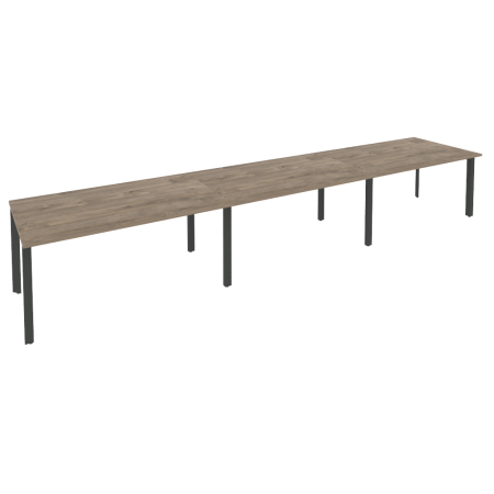 Стол переговорный Onix O.MP-PRG-3.4 4740x980x750 (Тиквуд Темный/Черный металл)