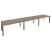Стол переговорный Onix O.MP-PRG-3.4 4740x980x750 (Тиквуд Темный/Белый Металл)