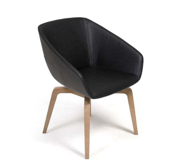 ALMA W Кресло для посетителей дерево (Черный)