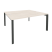 Рабочая станция на П-образном м/к Onix O.MP-D.RS-2.4.7 1580x1475x750 (Тиквуд Темный/Белый Металл)