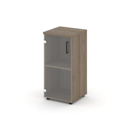 Шкаф низкий узкий SN.STU.E-302(L) (400х400х833) (Вяз Благородный/Прозрачный)