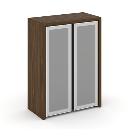 Шкаф средний широкий Corner COR.ST-2.4R (900x450x1231) (Орех Лоренцо-Графит | Сатин)