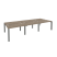 Рабочая станция на П-образном м/к Onix O.MP-D.RS-6.2.7 3540x1475x750 (Тиквуд Темный/Белый Металл)