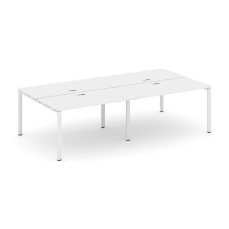 Рабочая станция 2-х сторонняя SN-6P.DRS-032 (2360х1232х750) (Белый/Металл Белый)