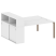 Рабочая станция с опорным шкафом-купе Metal System Style БП.РС-СШК-2.4 2010x1475x1098 (Дуб Наварра/Серый металл)