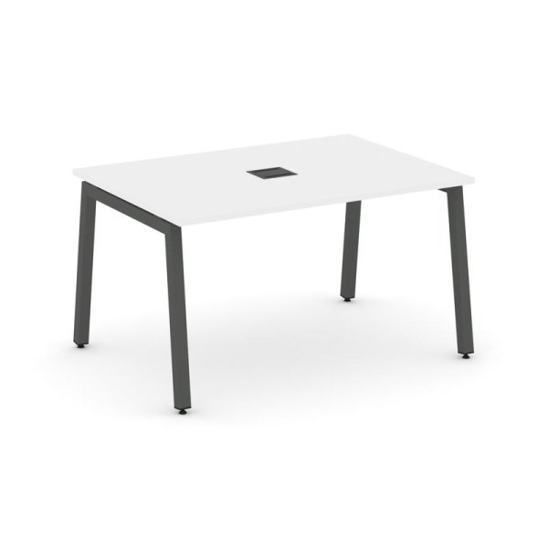 Стол переговорный SN-5A.SPRG-001 (980х980х750) (Белый/Металл Антрацит)