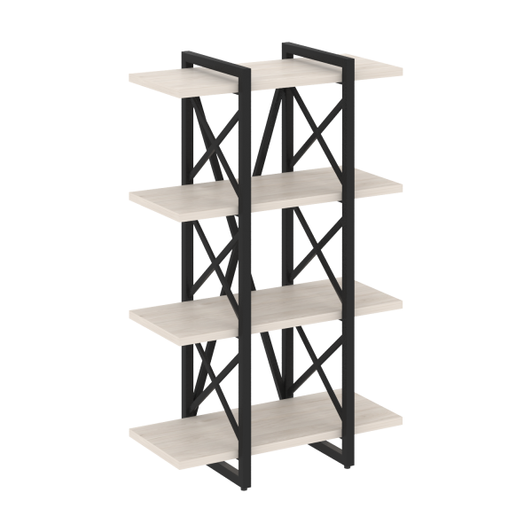 Стеллаж на регулируемых опорах-4 полки VR.L-MST.O-4.4V 800x400x1280 (Денвер Светлый/Черный металл)