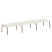 Стол для переговоров (3 столешницы) на А-образном м/к Metal System Style БА.ПРГ-3.4 4800x1235x750 (Дуб наварра/Серый металл)