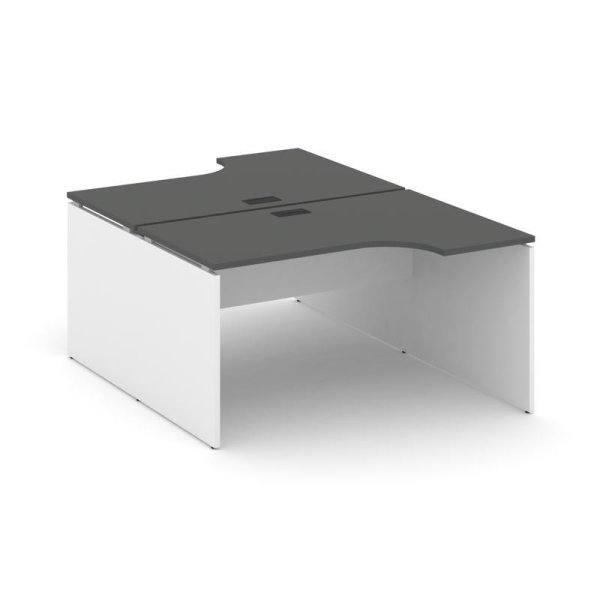 Рабочая станция эргономичная SN-D.DRPA-022 (1580х1632/1992х750) (Антрацит/Белый)