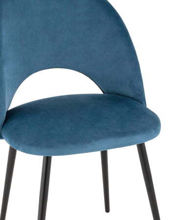 Стул Меган велюр пыльно-синий (Стул Меган синий)