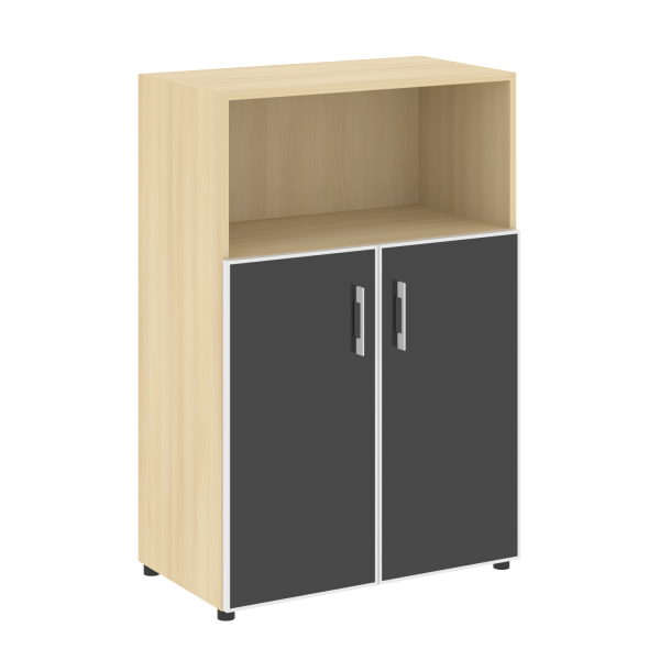 Шкаф для документов со стеклом черным LT.ST-2.2 R Black (Акация Лорка)