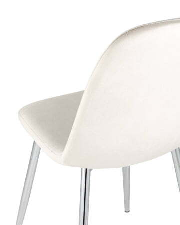 Стул Валенсия велюр кремовый хромированные ножки (Стул Валенсия кремовый)