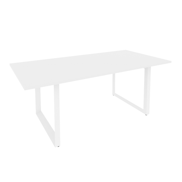 Стол переговорный на О-образном м/к Onix O.MO-PRG-19 1980x980x750 (Белый Бриллиант/Белый Металл)