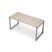 6М-О.687 Стол прямолинейный (1000x800x750) (Шамони светлый/Алюминий матовый)