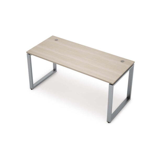 6М-О.687 Стол прямолинейный (1000x800x750) (Шамони светлый/Алюминий матовый)
