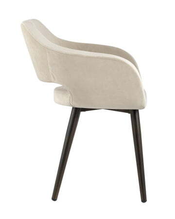 Стул с подлокотниками Саймон велюр бежевый (Стул Саймон бежевый)