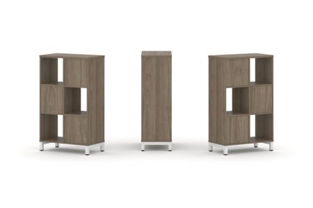 Набор стеллажа 1 сторонний, 3 яруса SN.NS-321 (754х400х1248) (Вяз Благородный/Металл Белый)