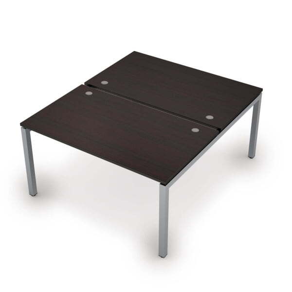 6МБ.5289 Бенч-система на 2 рабочих места (1400x1635x750) (Венге/Алюминий матовый)