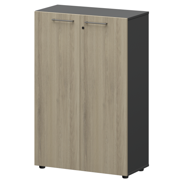 Шкаф средний закрытый Кортез СМШ38F 792x380x1190 (Кронберг/Графит)