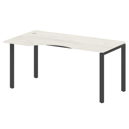 Стол криволинейный левый Metal System Style БП.СА-1 Л 1600x900x750 (Дуб Наварра/Антрацит металл)