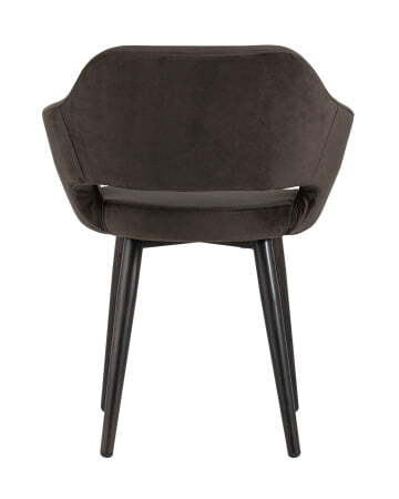 Стул с подлокотниками Саймон велюр темно-коричневый (Стул Саймон темно-коричневый)