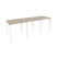 Рабочая станция на П-образном м/к Onix O.MP-RS-3.0.7 2340x720x750 (Тиквуд Темный/Белый Металл)