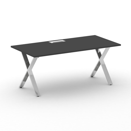 Стол руководителя Cross CRF.SR-1 (1800x900x750) (Черный F | Нерж. Сталь)