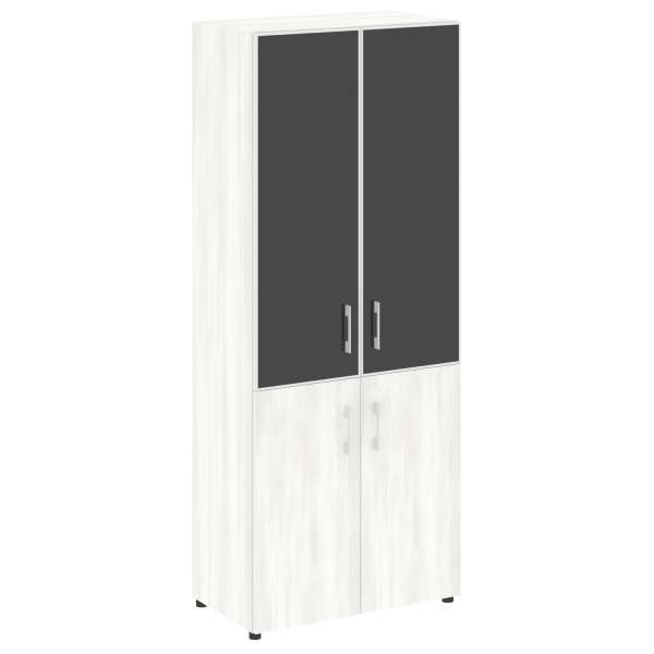 Шкаф для документов со стеклом черным LT.ST-1.2 R Black (Снежная Патина)