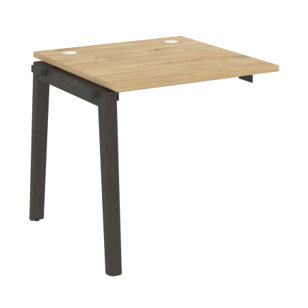 Наборный элемент рабочей станции на деревянных опорах Onix Wood OW.1.NRS-0.8 780x800x750 (Тиквуд Светлый/Дуб Темный)