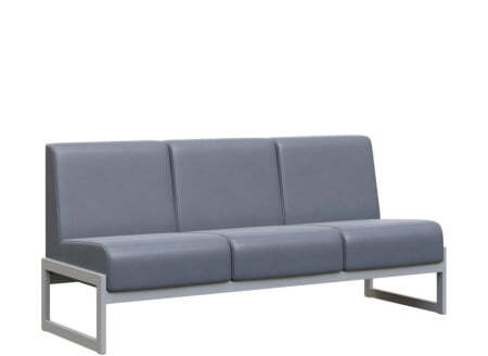 Диван трехместный MD.D3  (1855х700х700) (Oregon Серый арт.17/Серый металл)