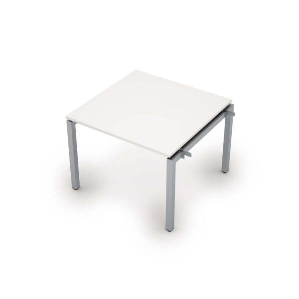 6МПН.501 Бенч-система для переговорных столов, начальный модуль (1000x1000x750) (Белый/Алюминий матовый)