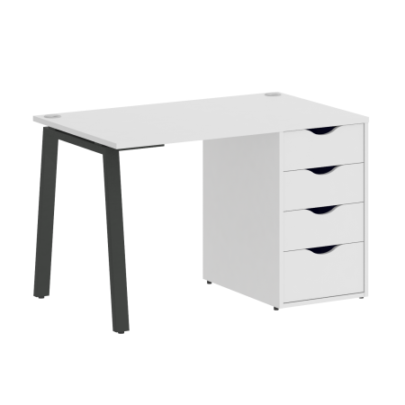 Стол письменный VR.SP-3-118.4.A 1180x720x750 (Белый/Антрацит Металл)