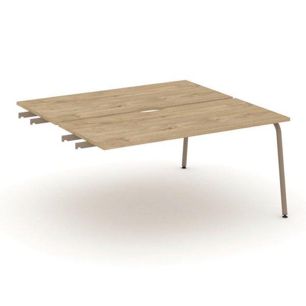 Двойной стол приставка к опорным тумбам ES.D.SPR-4-VK (1580х1500х750) (Тиквуд Светлый/Металл Латте)