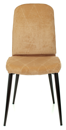 Стул для кухни KF-3 горчичный Velvet 73 металл черный на ножках (KF-3/VELV73) (Горчичный)