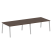 Стол для переговоров (2 столешницы) на А-образном м/к Metal System Style БА.ПРГ-2.4 3200x1235x750 (Дуб наварра/Серый металл)