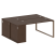 Рабочая станция с шкафом-купе на О-образном м/к Metal System Style БО.РС-СШК-1.3 Т 1810x1475x750 (Дуб наварра/Серый металл)