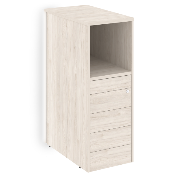 Тумба с подсветкой 5 ящиков TIP-ON завершающая, левая Onix O.R-TV-5TIP.SL 436x767x1185 (Денвер Светлый)