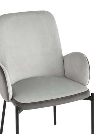 Стул Дивора велюр светло-серый с темно-серой спинкой (Стул Дивора светло-серый, темно-серый)