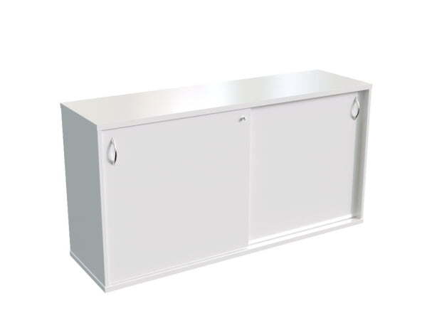 Тумба приставная (двери купе), с замком Steel Evo 17200 1030x460x600 (Белый/серый)