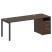 Рабочая станция с опорной тумбой Metal System Style БП.РС-СТП-1.4 2012x720x750 (Дуб Наварра/Серый металл)