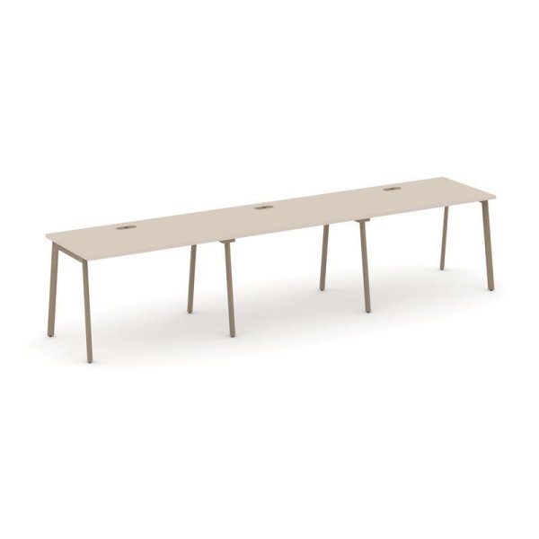 Рабочая станция 3 места ES.RS-3.2-LP (3540х730х750) (Капучино/Металл Латте)