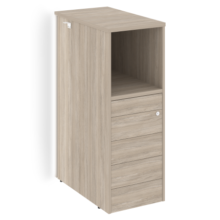 Тумба с подсветкой 5 ящиков TIP-ON, проходная  средняя Onix O.R-TV-5TIP.S 436x767x1185 (Дуб Аттик)