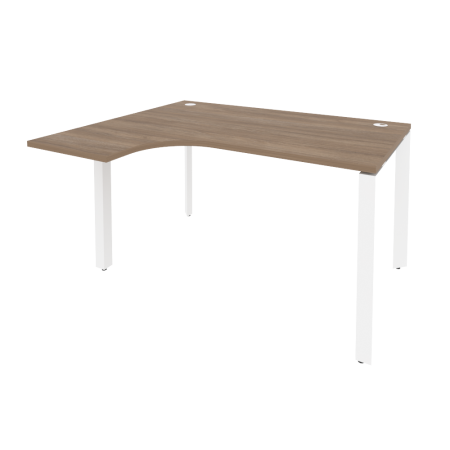 Стол эргономичный левый на П-образном м/к Onix O.MP-SA-3L 1380x1180x750 (Дуб Аризона/Белый Металл)