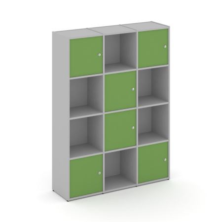 Стеллаж Locker Plus LK.K-006 1188x350x1593 (Серый | Зеленый)