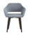 Стул с подлокотниками Саймон велюр серый (Стул Саймон серый)