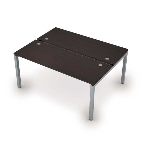 6МБ.5264 Бенч-система на 2 рабочих места (1600x1235x750) (Венге/Алюминий матовый)