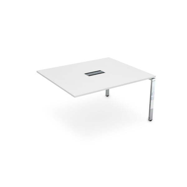 Конечный модуль Бенч-системы для переговорных столов Gloss НСПК-П.928 1600x1200x750 (Белый премиумХром)