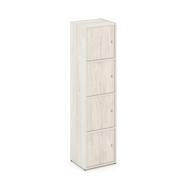 Стеллаж Locker Plus LK.K-004 408x350x1593 (Дуб Наварра | Денвер Светлый)