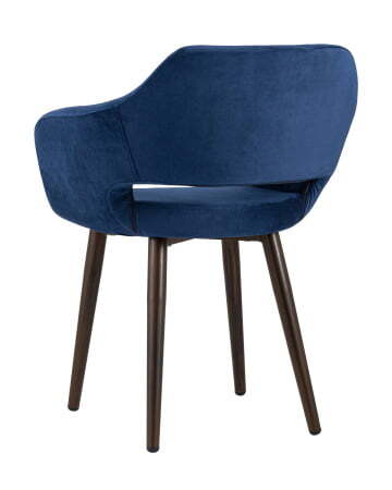 Стул с подлокотниками Саймон велюр темно-синий (Стул Саймон темно-синий)